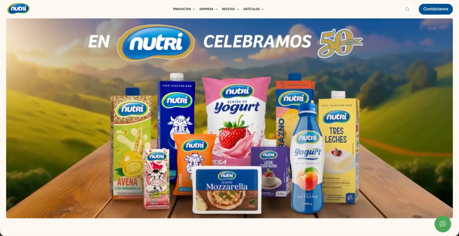 Vista previa del sitio web de Nutri